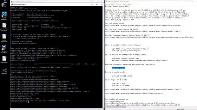 Instalar Webmin Ubuntu Server 18 04 LTS смотреть онлайн