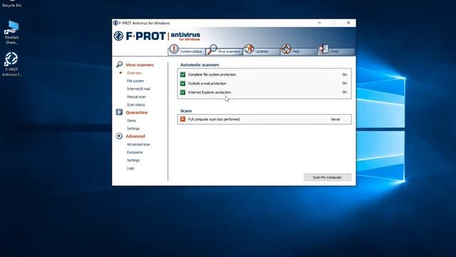 F Prot Antivirus (Review) смотреть онлайн