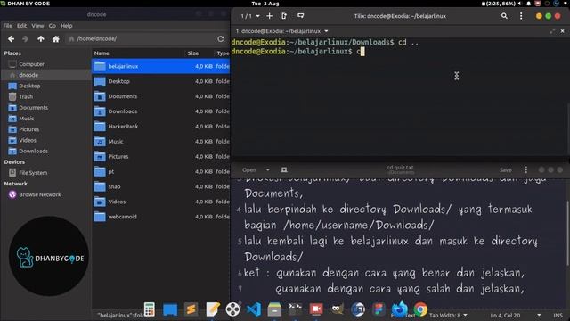 Perintah Dasar Linux | Perintah Linux #14 - CD Bagian Quiz смотреть онлайн
