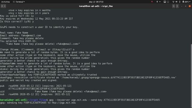 How to encrypt a file using GPG , GPG basics , Create GPG key pair смотреть онлайн