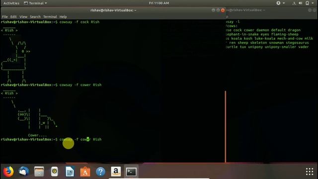 Cowsay command hidden files and ascii images | Ubuntu | Linux | Rishav hacx смотреть онлайн