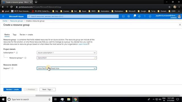 Create Resource Group in Microsoft Azure Portal | Hindi смотреть онлайн