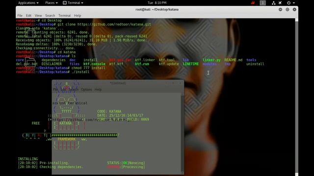 KATANA Framework install Hacking tool in Kali Linux. смотреть онлайн