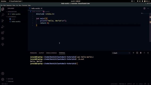 5. "Hello, World!" | C Tutorials | DSC KIIT смотреть онлайн