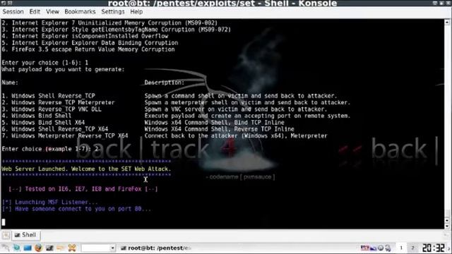 Social-Engineer Toolkit Aurora Attack (credits Rel1k) смотреть онлайн