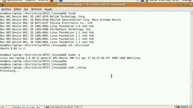 eTurboTouch touch screen in Ubuntu 9.04 смотреть онлайн