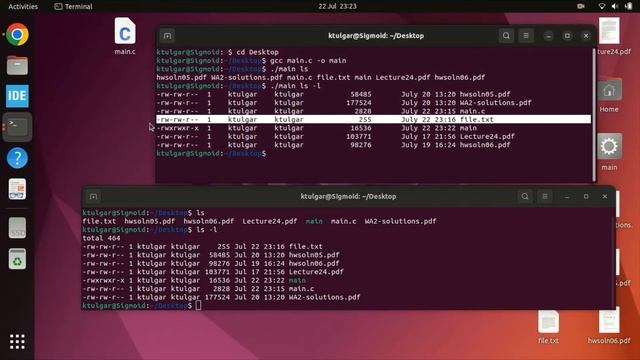 Custom ls -l Command With C (Code is in description) смотреть онлайн