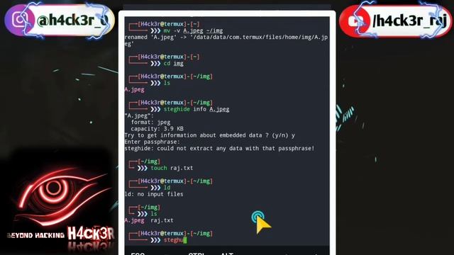 Steghide | Hide Information In Image And In Video Form | by H4CK3R смотреть онлайн