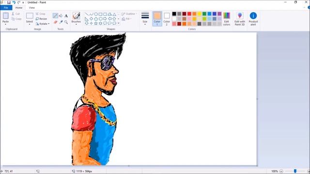 Speed Paint on Microsoft Paint by Wacom Tablet !!! Digital Painting смотреть онлайн