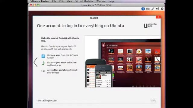 Linux Zorin 7 Core Installation on VMware Fusion 5 смотреть онлайн