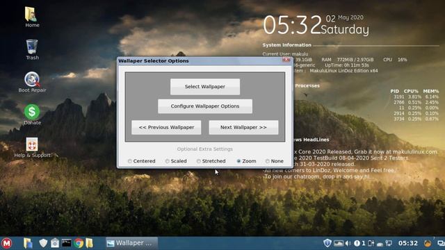 Makulu LinDoz 2020 - Getting the new Wallpaper GUI смотреть онлайн
