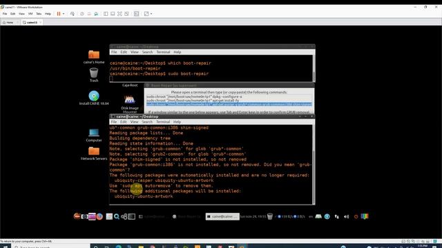 CAINE 11 0 Wormhole Fix for Installation issue Boot Repair GRUB смотреть онлайн