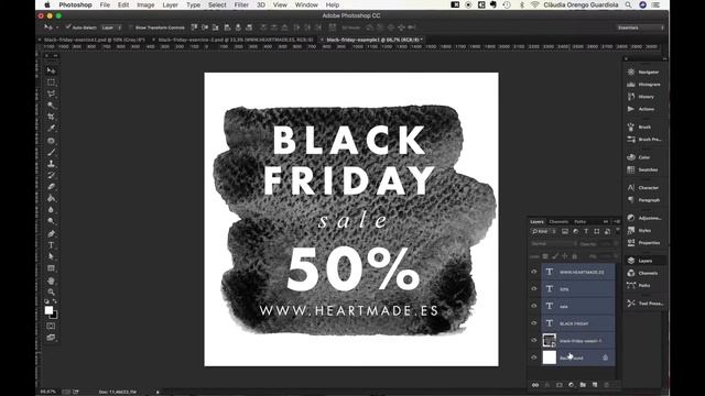 DIY Tutorial: Design your Black Friday Sale Graphics + free Black Friday watercolor clipart смотреть онлайн