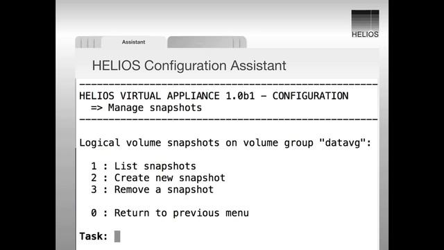 HELIOS Virtual Server Appliance -- Snapshots смотреть онлайн