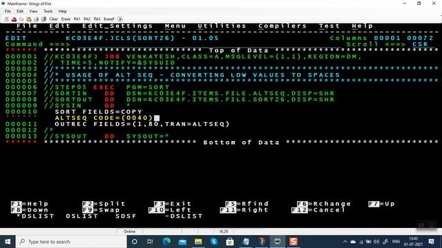 ALTSEQ Parameter - Removing Junk data in a file смотреть онлайн
