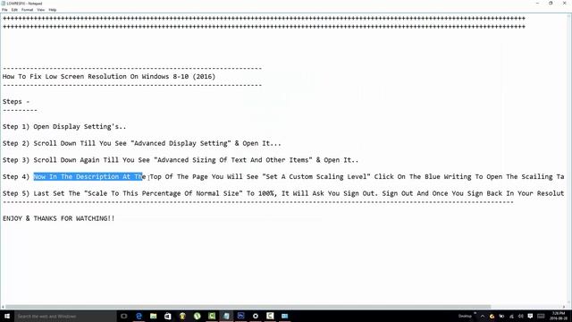 How To Fix Low Screen Resolution On Windows 8-10 (2016) смотреть онлайн