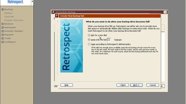 Immediate Backup to Hard Disk with Retrospect смотреть онлайн