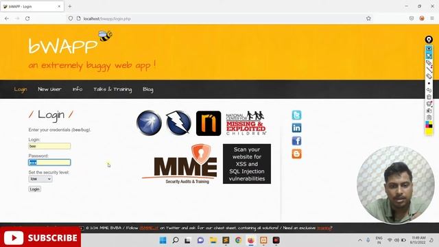 bWAPP- Cross site scripting attack in Hindi | #part1 смотреть онлайн