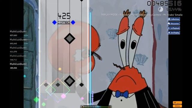 「Osu!Mania 4K」Cashew - Mr. Krabs World Smallest Violin (Hardcore Remix) | 95.25% S смотреть онлайн