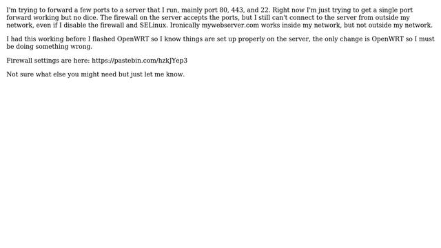 OpenWRT port-forwarding doesn't work for me смотреть онлайн