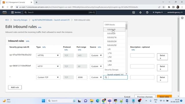 Open Jenkins port 8080 on AWS security group смотреть онлайн