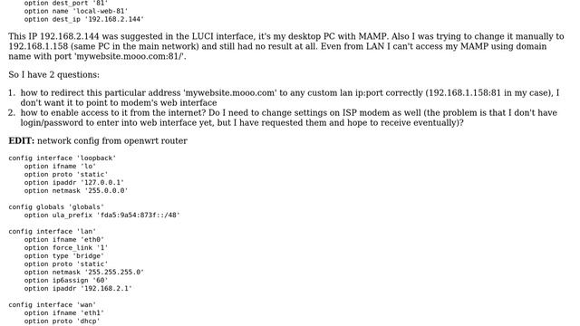 OpenWRT DDNS setup - can't access from outside of LAN смотреть онлайн