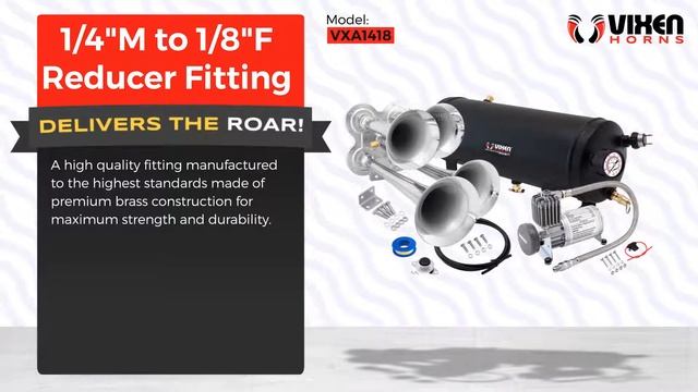 📢 VIXEN HORNS VXA1418 1/4"M to 1/8"F Reducer Fitting 🔥 смотреть онлайн