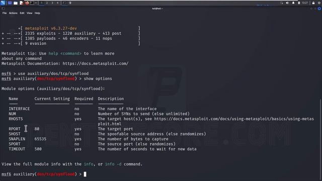 🔴 DOS Attack by MetaSploit (Kali Linux) 2024 смотреть онлайн
