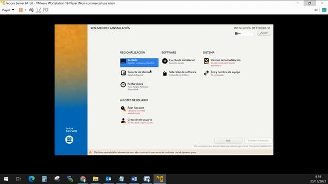 🟢 Virtualización de un FEDORA SERVER via ISO en VMWARE WORKSTATION PLAYER 💿 смотреть онлайн