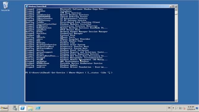 find all services with status running in powershell смотреть онлайн