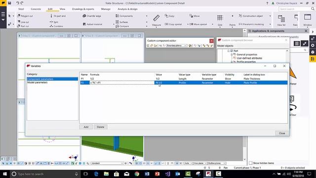 2. ARE11 Tekla Custom Component Detail