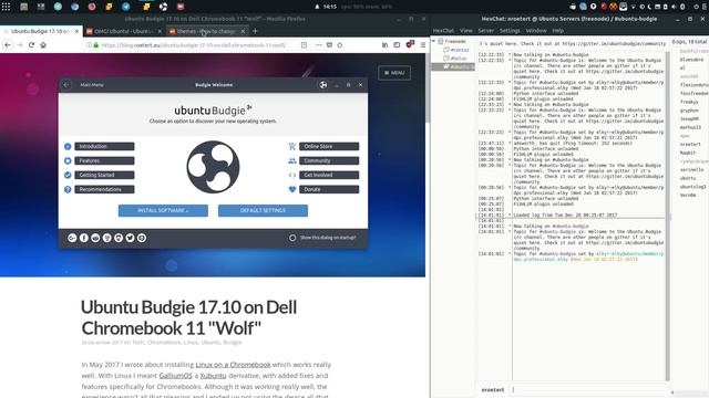 Ubuntu Budgie 17.10 on Dell Chromebook 11 "Wolf" смотреть онлайн