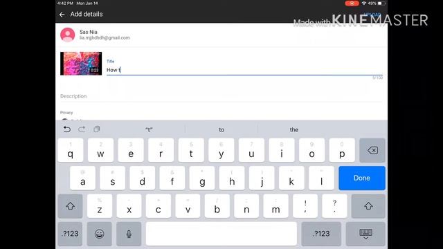 How to upload videos from KineMaster on youtube (IOS ONLY) смотреть онлайн