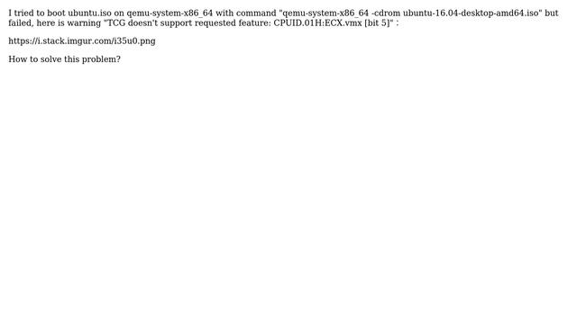 Ubuntu: qemu-system-x86_64 boot failed смотреть онлайн