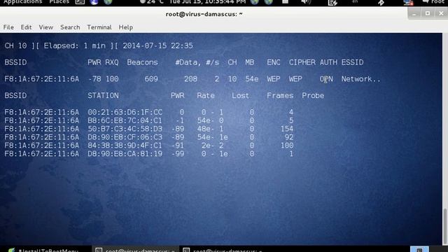 كيفية تهكير شبكات wep بالكالي لينوكس , how to hack wireless network (wep) by kali linux смотреть онлайн