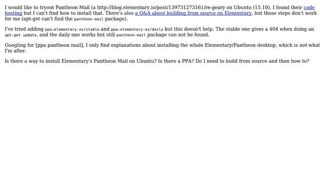 Ubuntu: How to install Elementary's Pantheon Mail client on Ubuntu (15.10)? смотреть онлайн