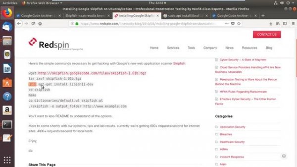 Install SkipFish on Ubuntu