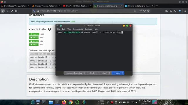 (How to) Obspy installation on linux (or any operating system) смотреть онлайн