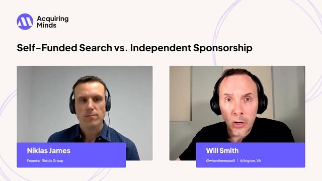 Self-Funded Search vs. Independent Sponsorship | Niklas James Interview смотреть онлайн