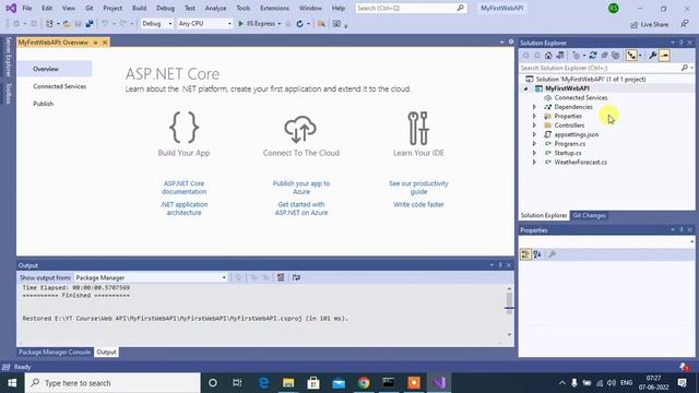 #21: Create, Build & Run Asp.Net Core Web API Project using VS 2019 смотреть онлайн