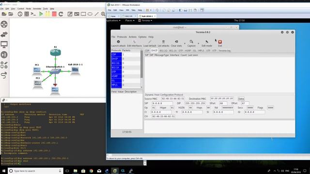 DHCP Starvation Attack Demonstration смотреть онлайн