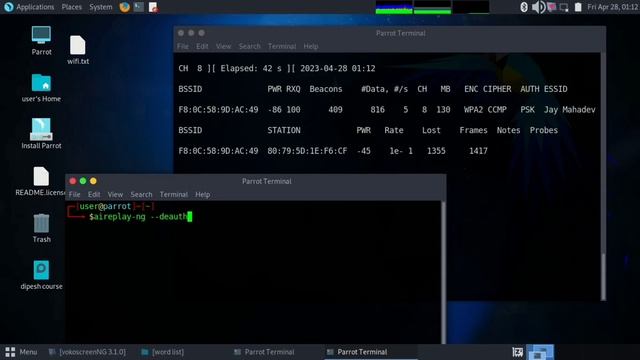 How to hack Wifi or Hotspot part 2 in hindi|| || kali linux || parrot Os || airodump-ng tool #linu смотреть онлайн