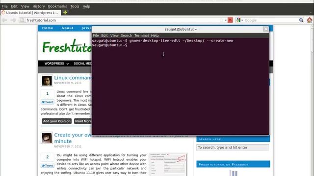 How to create website shortcut in Ubuntu 11.10 смотреть онлайн