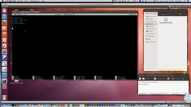 Linux ubuntu créer un script .sh & bash avec notre terminal on va faire un echo part 1 смотреть онлайн