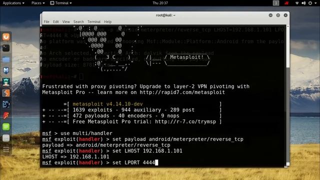 Hack Android with Metasploit - Kali Linux смотреть онлайн