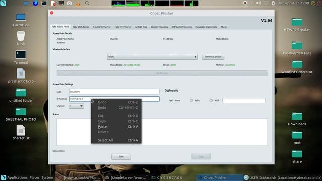 How to make fake hotspot using ghost phisher in parrot os смотреть онлайн