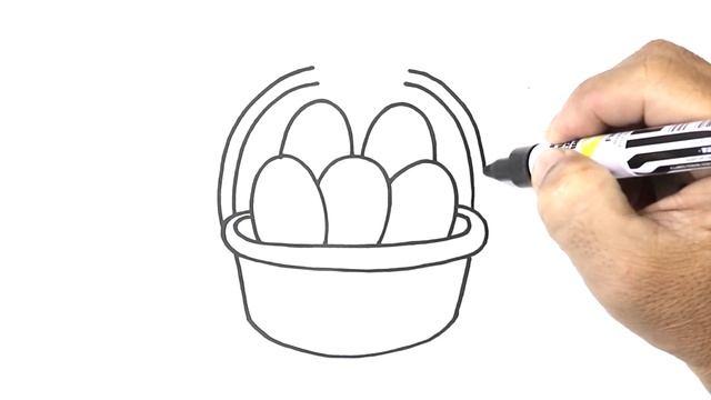 How to Draw an EASTER BASKET Easy Step by Step смотреть онлайн