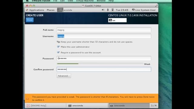 CentOS 7 Gnome Installation Steps on VMware Fusion 6 смотреть онлайн