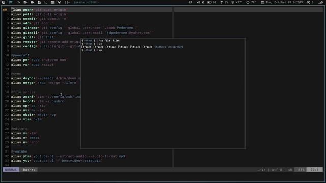 More on my Bash shell config - aliases and more .inputrc entries смотреть онлайн