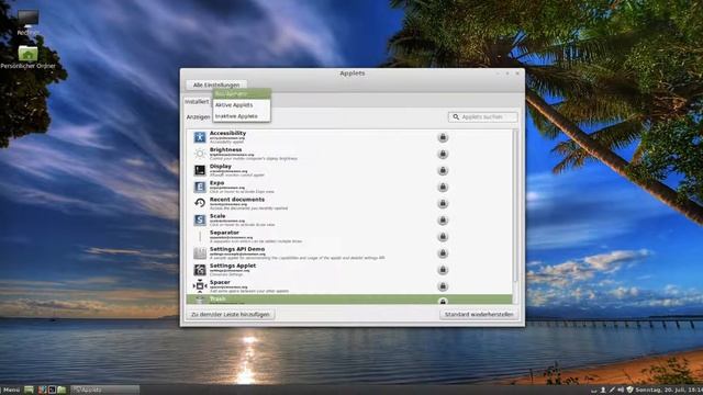 Linux Mint 17 Cinnamon #3: Hintergrundbilder + Applets (Deutsch/German) смотреть онлайн